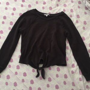 dark brown sweatshirt